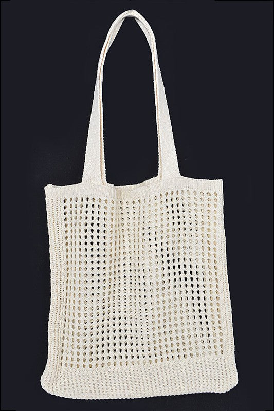 Open Knit Tote Bag (3 COLORS)