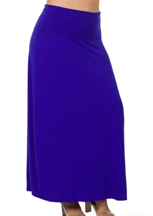 Maxi Skirt - Bright Blue (Small-3X)