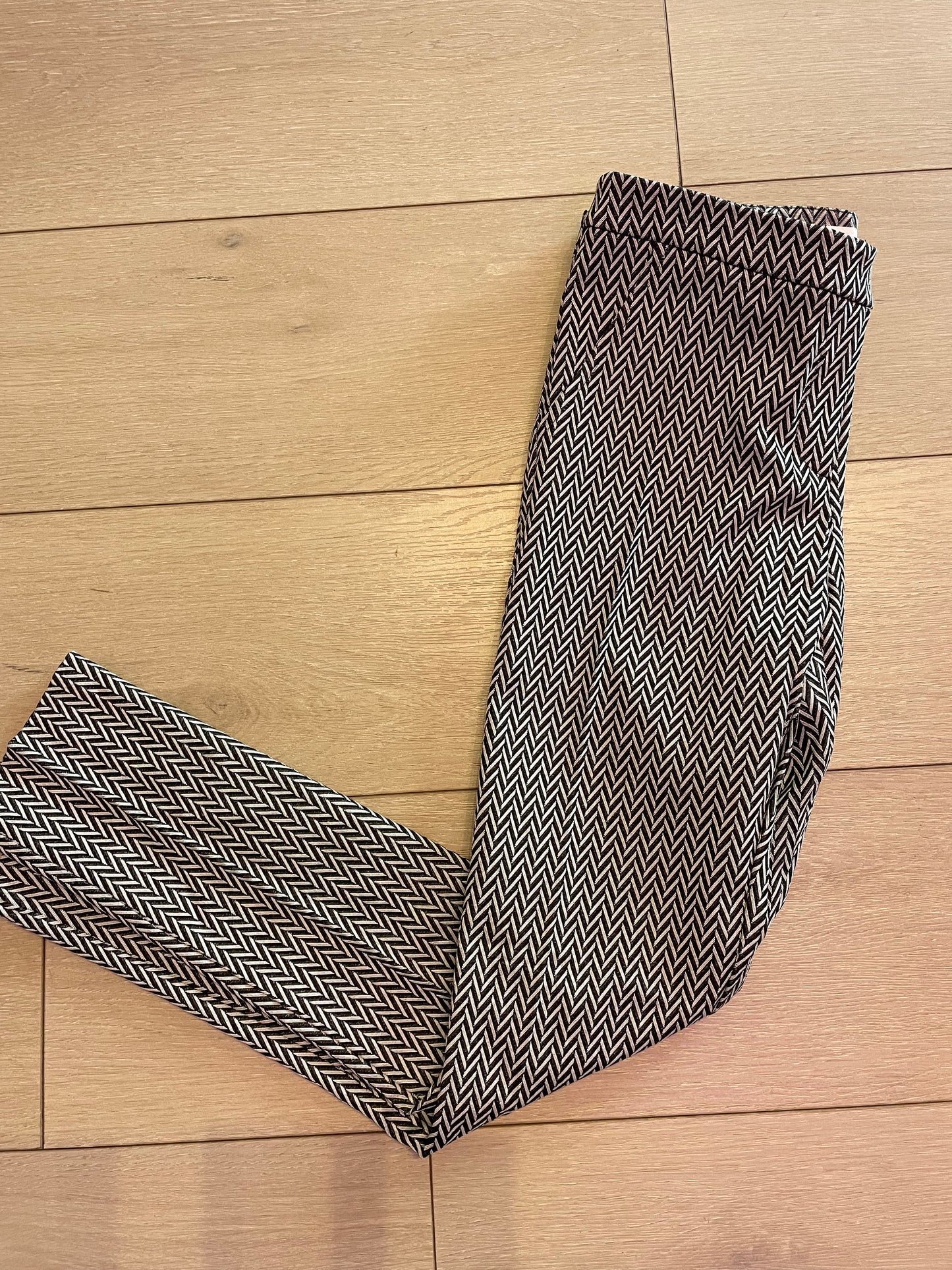 Chevon Print Trouser Cropped Pant