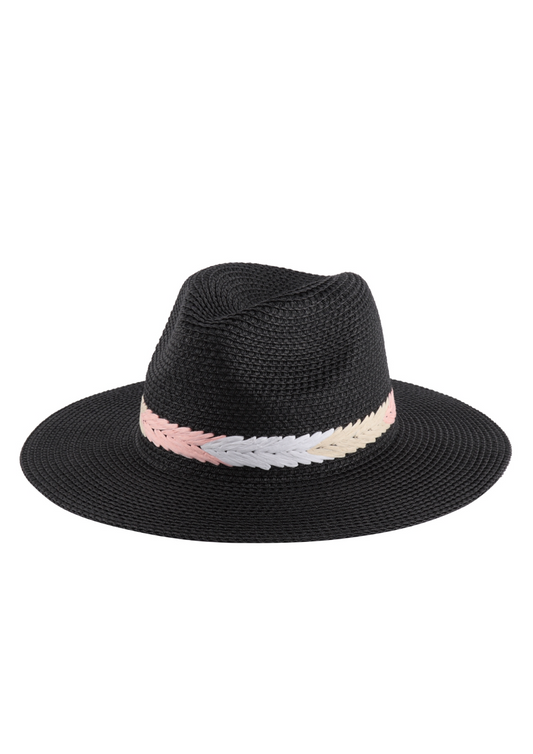Panama Brim With Braided Stripe Accent (2 COLORS)