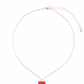 Rhinestone Heart Pendant Short Necklace